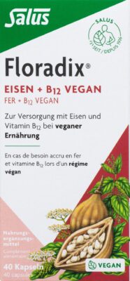 FLORADIX VEGAN Fer + vitamine B12 caps 40 pce