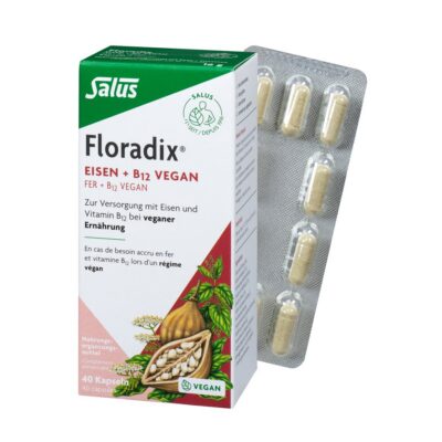 FLORADIX VEGAN Fer + vitamine B12 caps 40 pce
