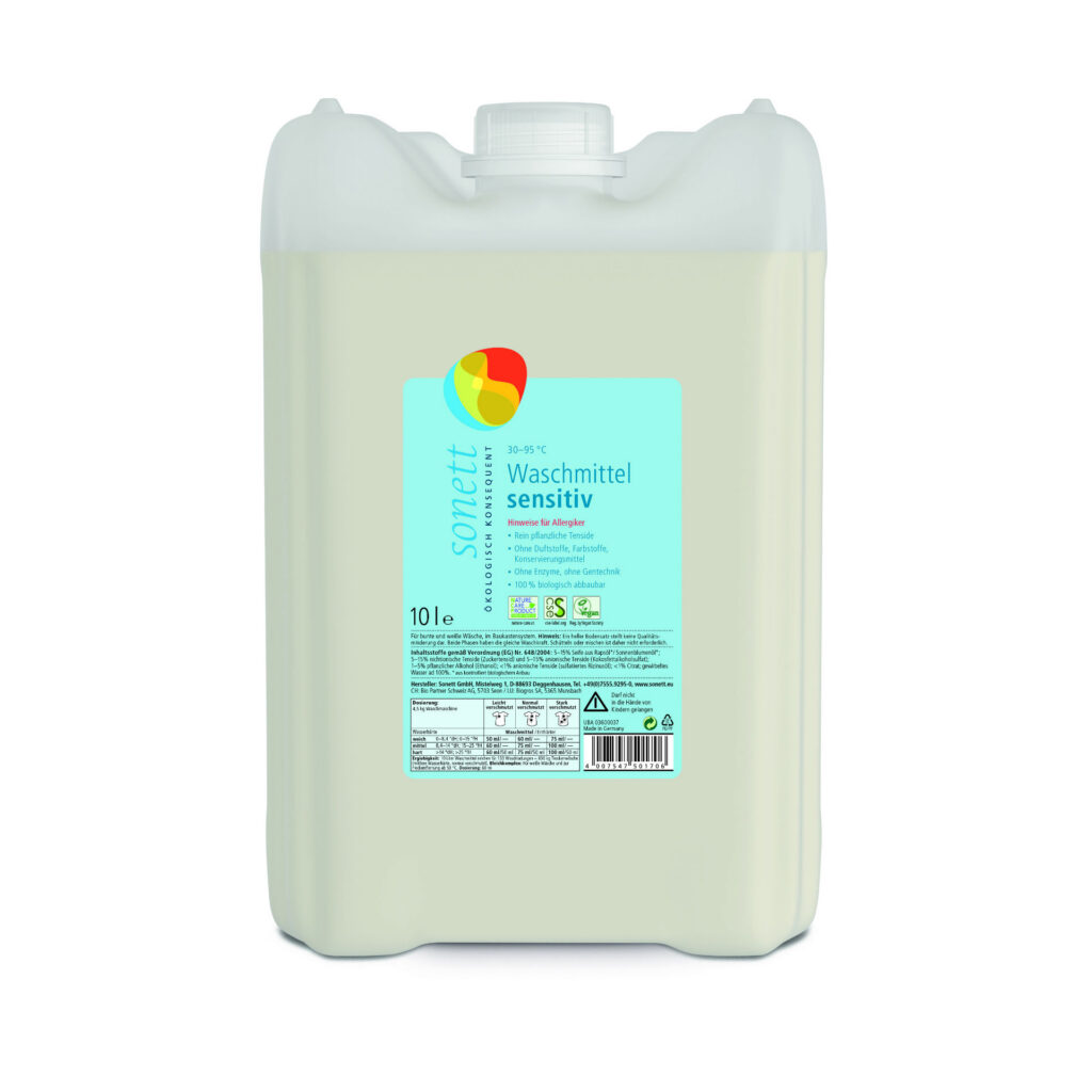 SONETT lessive liquide sensitive 30° 95°C 10 lt
