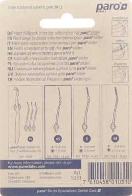 PARO slider refill-brushes XS 6 pce