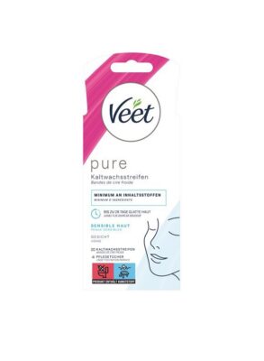 VEET band cire froide visage peaux sens 20 pce