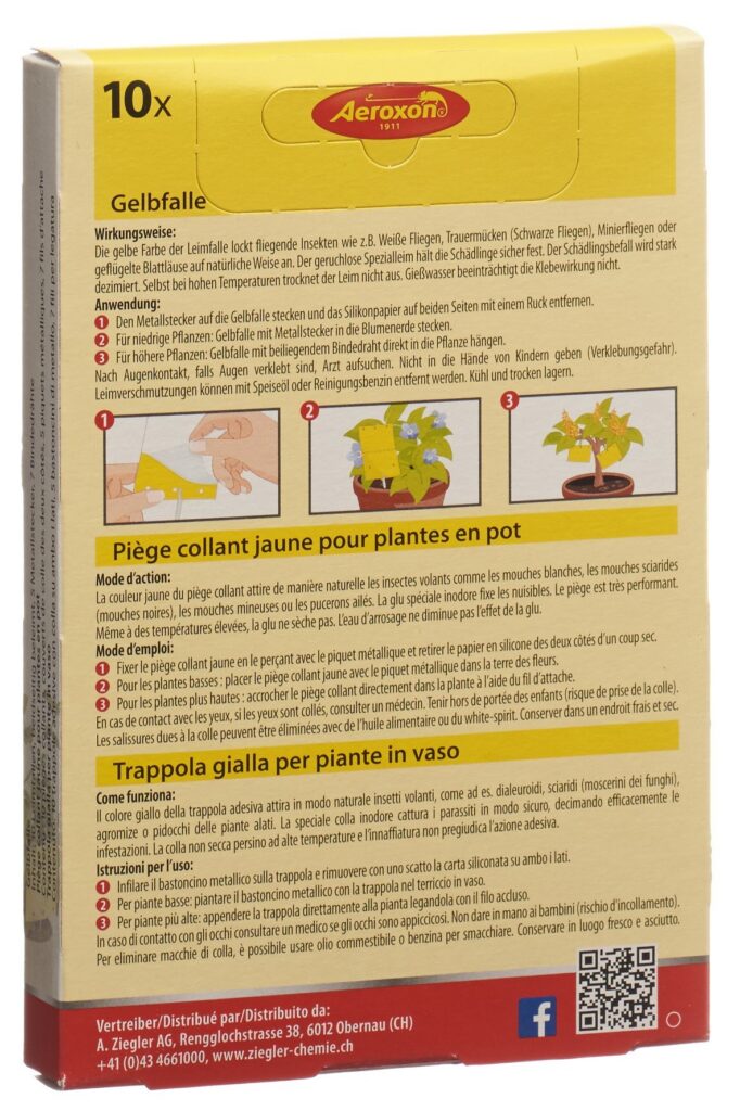 AEROXON Piège jaune collant 10 pce