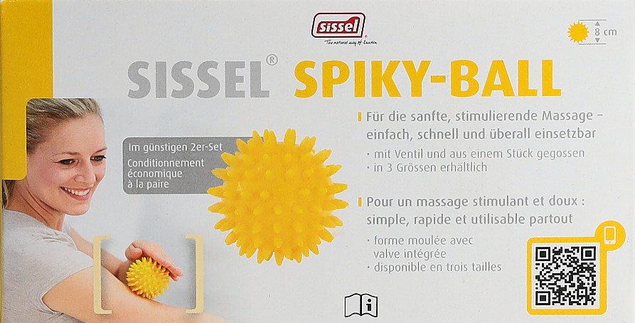 SISSEL Spiky-Ball 8cm jaune 2 pce