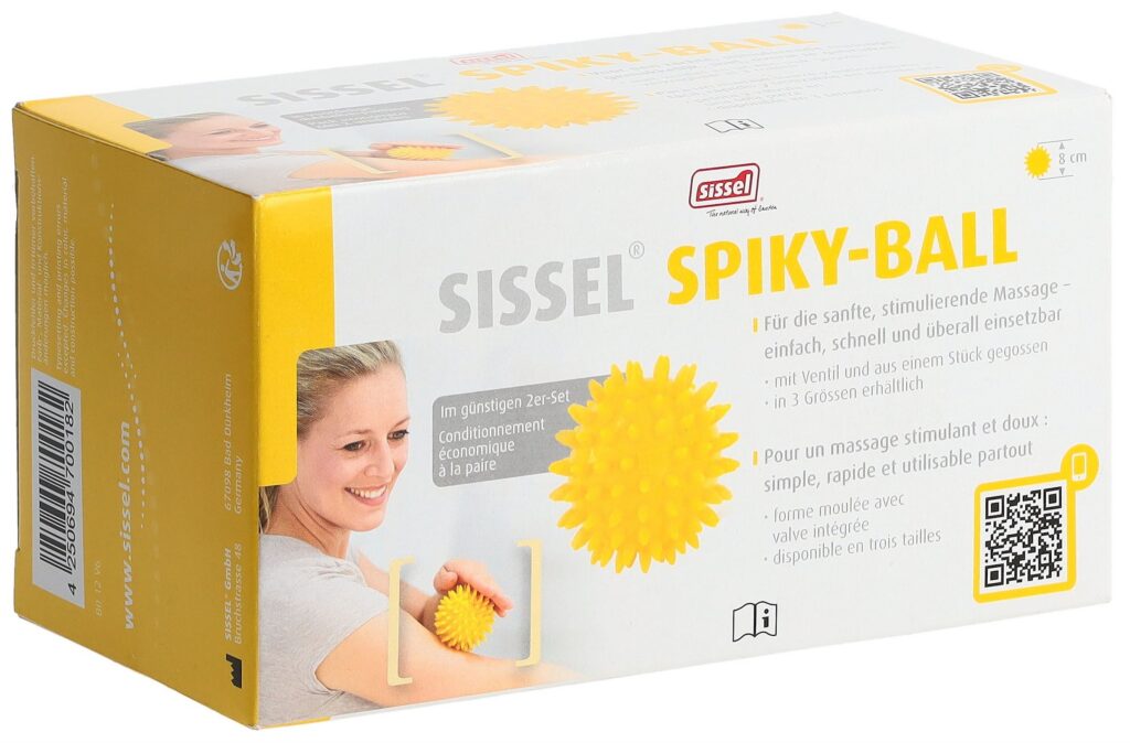 SISSEL Spiky-Ball 8cm jaune 2 pce