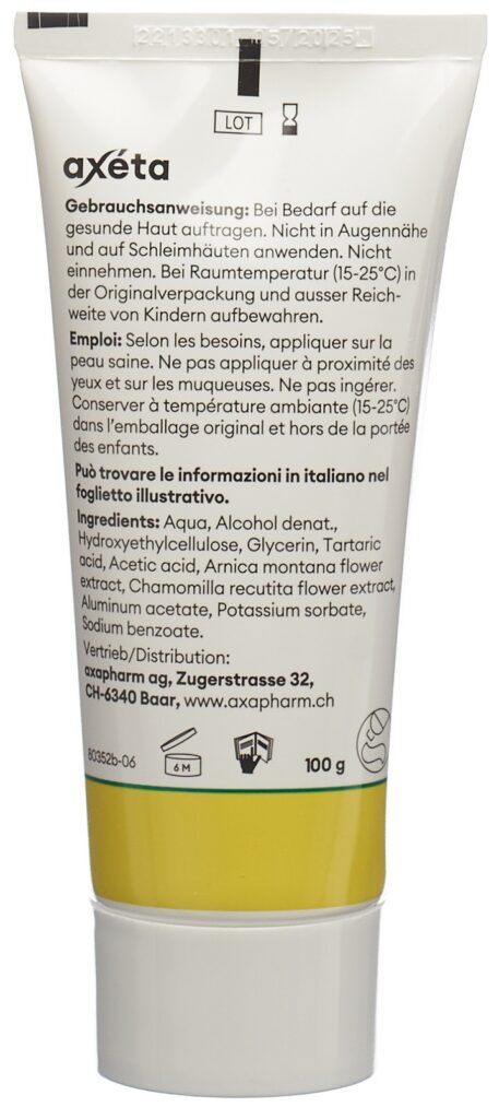 AXETA gel à l'acétate d'alumine tb 100 g