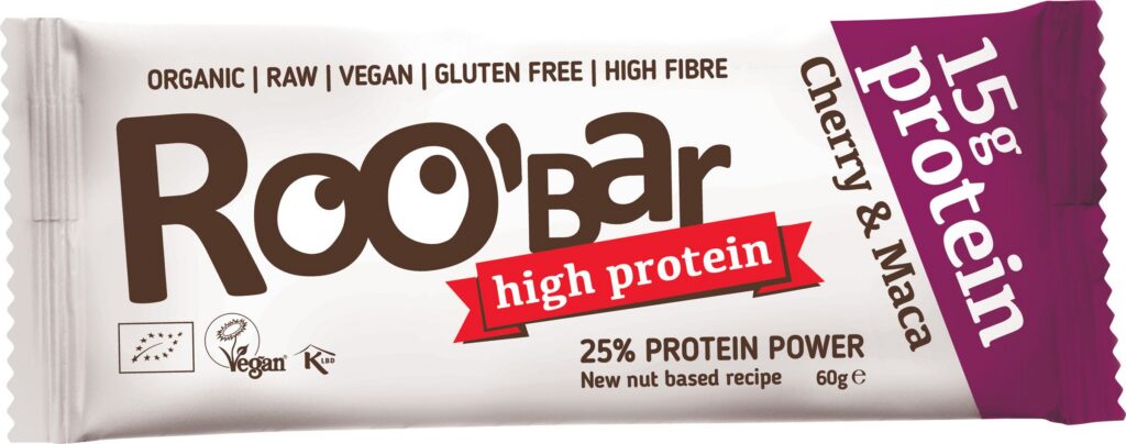ROOBAR barre protéinée crue cerise&maca 60 g