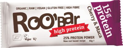 ROOBAR barre protéinée crue cerise&maca 60 g