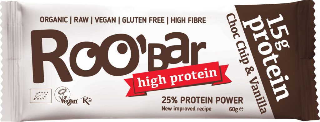 ROOBAR barre protéinée crue choco chip 60 g