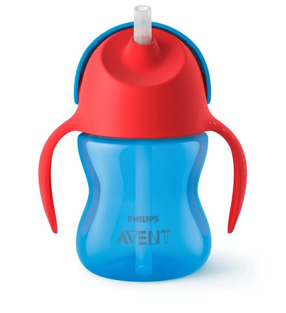 AVENT tasse avec paille 200ml boy bleu