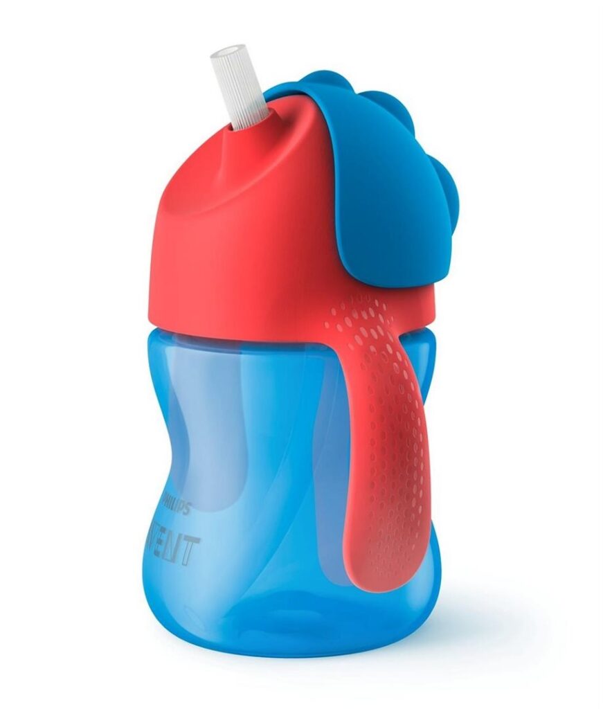 AVENT tasse avec paille 200ml boy bleu
