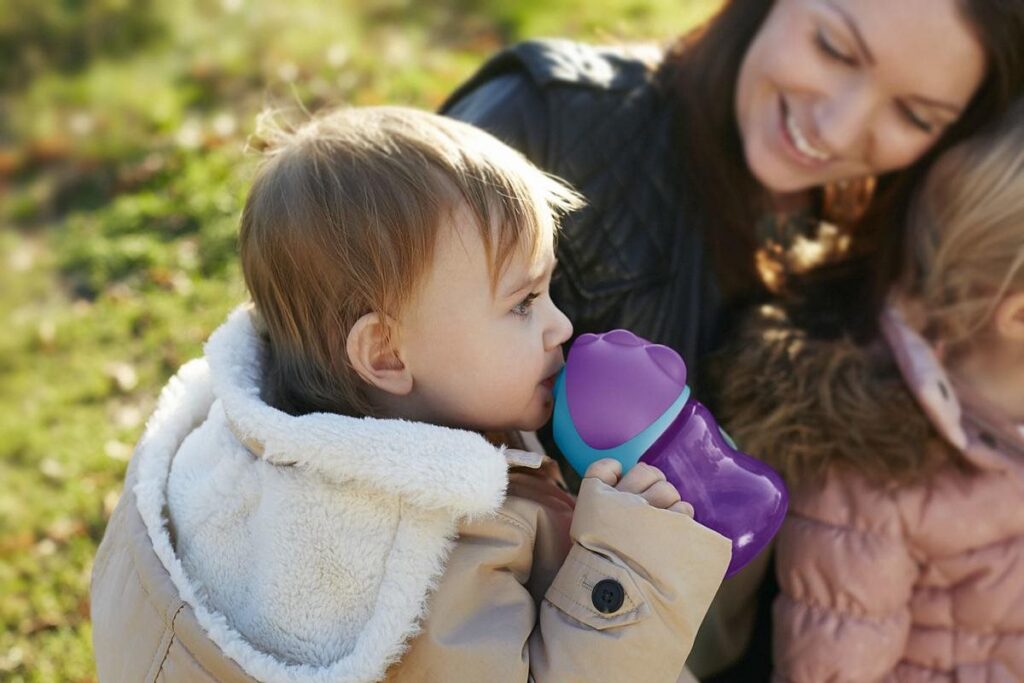AVENT tasse avec paille 200ml girl lilas