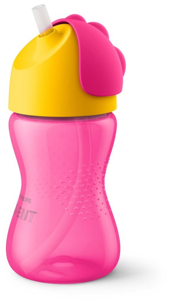 AVENT tasse avec paille 300ml girl rose