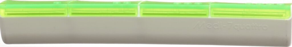 SAHAG Medi-7 Quattro pilulier journal vert 4 cases