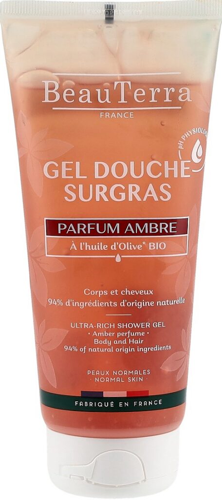 BEAUTERRA gel douche surgras ambre 200 ml