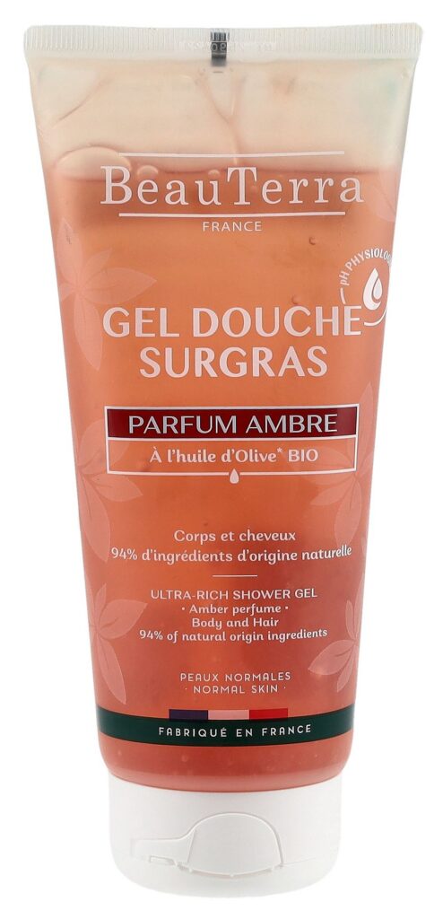 BEAUTERRA gel douche surgras ambre 200 ml