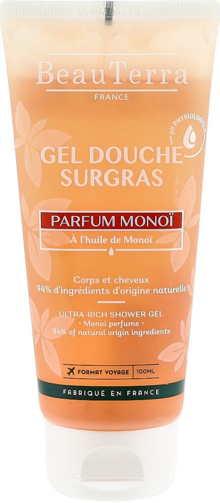 BEAUTERRA gel douche surgras monoi tb 100 ml