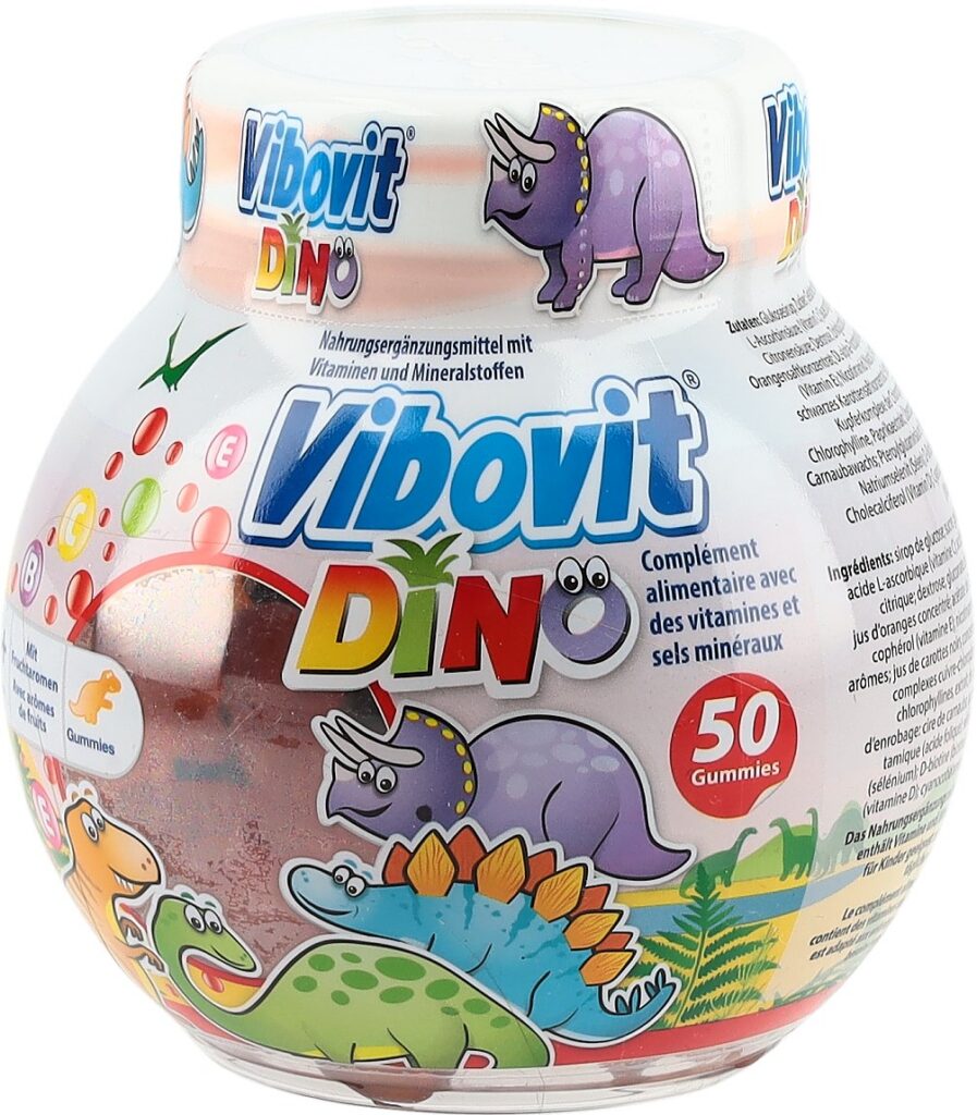 VIBOVIT Dino gommes aux fruits bte 50 pce