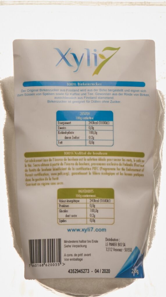 XYLI7 Xylitol de bouleau sach 250 g