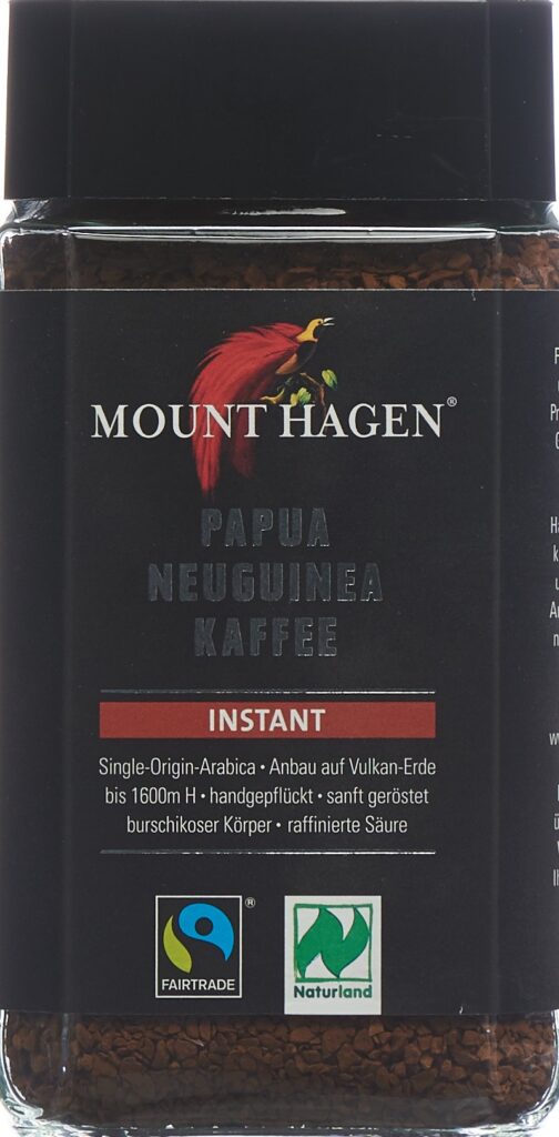 MOUNT HAGEN café instantané bio fairtrade 100 g