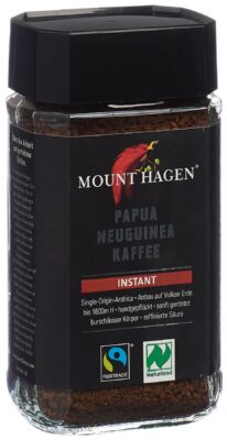 MOUNT HAGEN café instantané bio fairtrade 100 g
