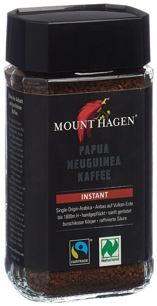 MOUNT HAGEN café instantané bio fairtrade 100 g