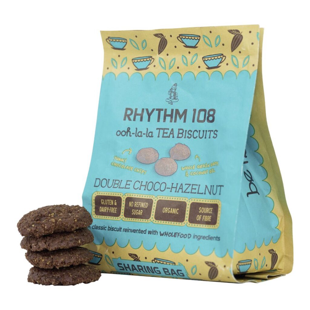 RHYTHM108 biscuit double choco-hazelnut 135 g