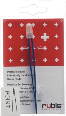 RUBIS pincette pointue bleue inox