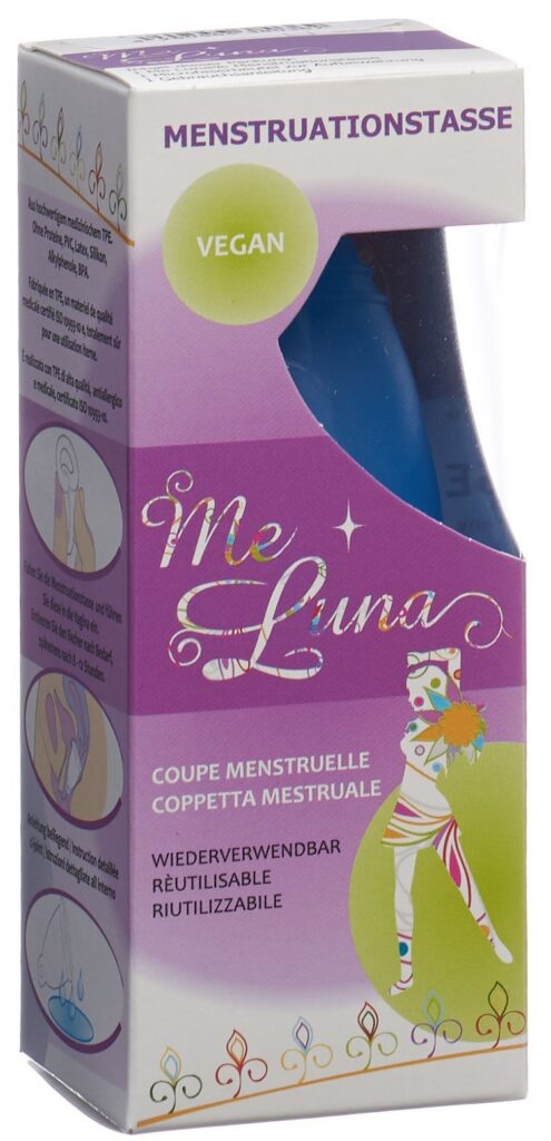 ME LUNA Coupe menstruelle Classic L anneau bleu