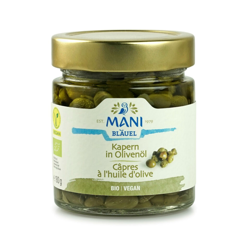 MANI Câpres à l'huile d'olive bio verre 180 g