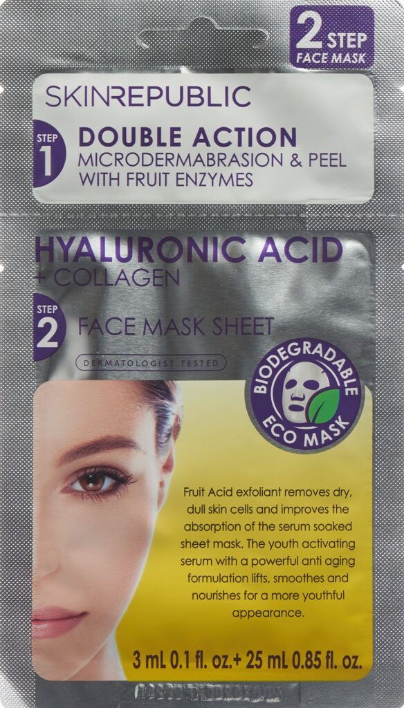 SKIN REPUBLIC 2 Step Hyalur Acid+Collag Mask 25 ml