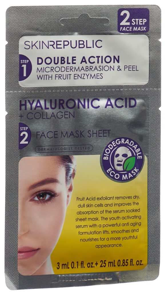 SKIN REPUBLIC 2 Step Hyalur Acid+Collag Mask 25 ml