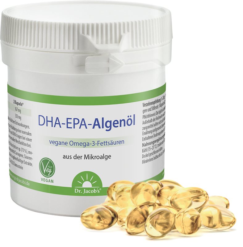 DR. JACOB'S DHA-EPA huile d'algues caps bte 60 pce