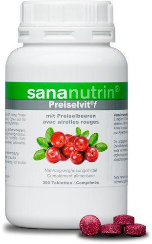 SANANUTRIN Preiselvit f cpr bte 300 pce