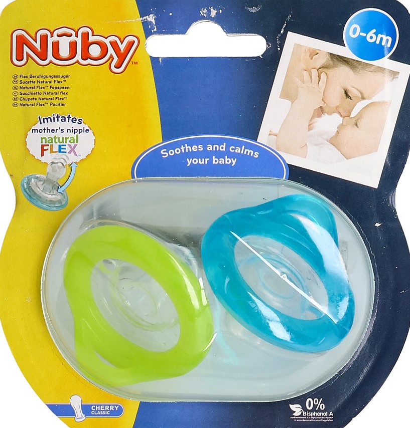 NUBY sucette flexible 0-6 mois 2 pce
