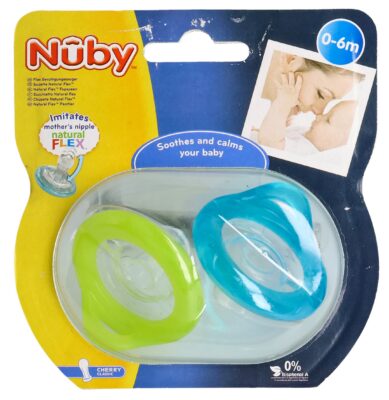 NUBY sucette flexible 0-6 mois 2 pce