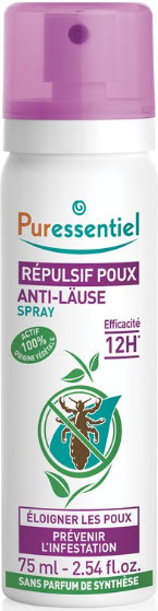 PURESSENTIEL spray répulsif anti-poux spray 75 ml