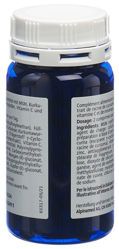 ALPINAMED MSM Curcuma cpr bte 90 pce