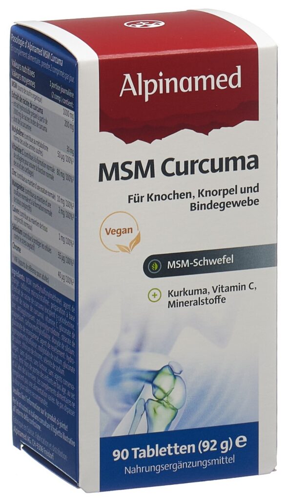 ALPINAMED MSM Curcuma cpr bte 90 pce