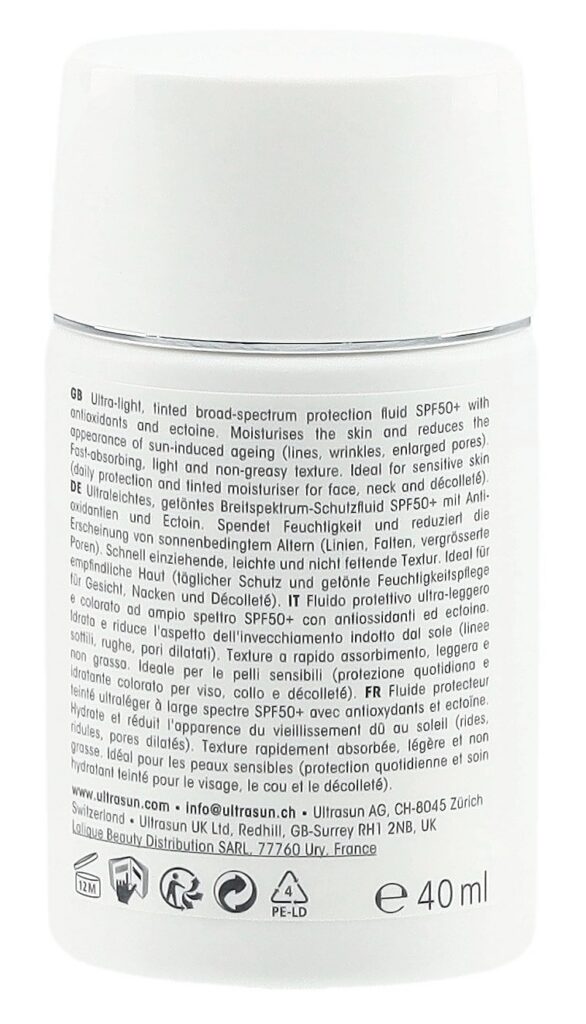 ULTRASUN Face Fluid SPF50+ Tinted HONEY 40 ml