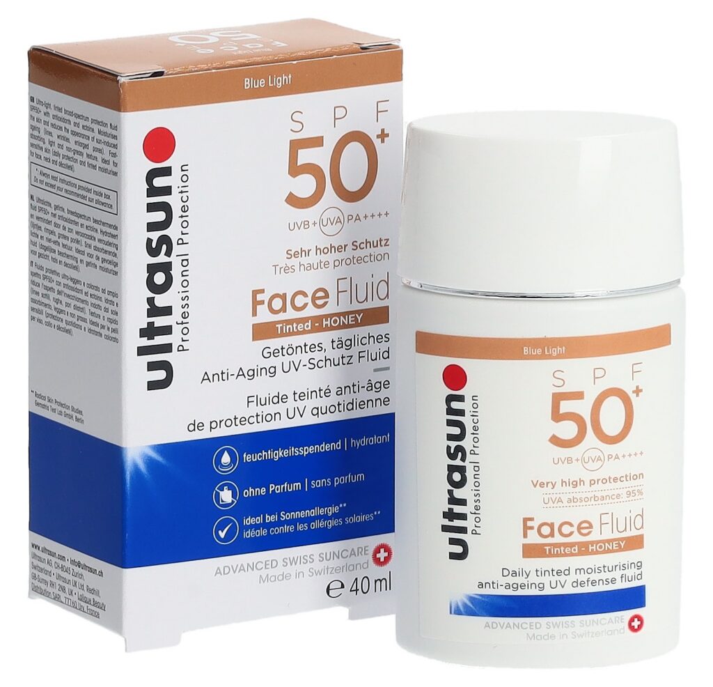 ULTRASUN Face Fluid SPF50+ Tinted HONEY 40 ml