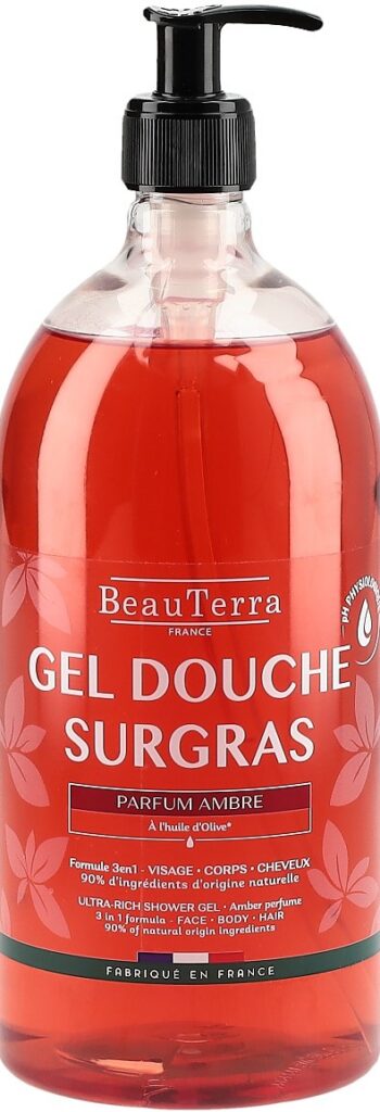 BEAUTERRA gel douche surgras ambre 1000 ml