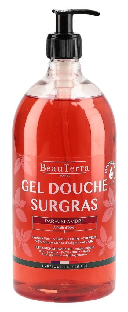 BEAUTERRA gel douche surgras ambre 1000 ml