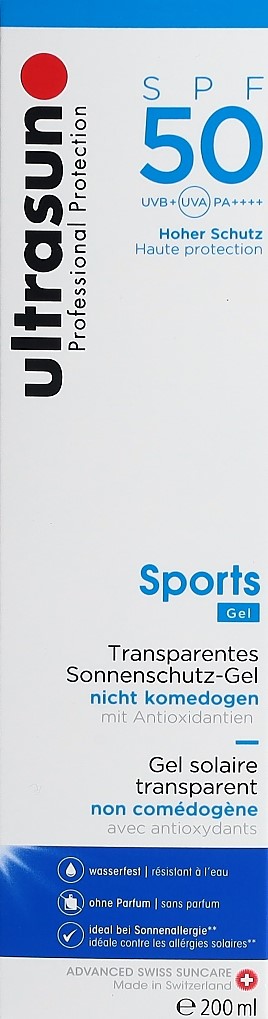 ULTRASUN Sports Gel SPF 50 fl 200 ml