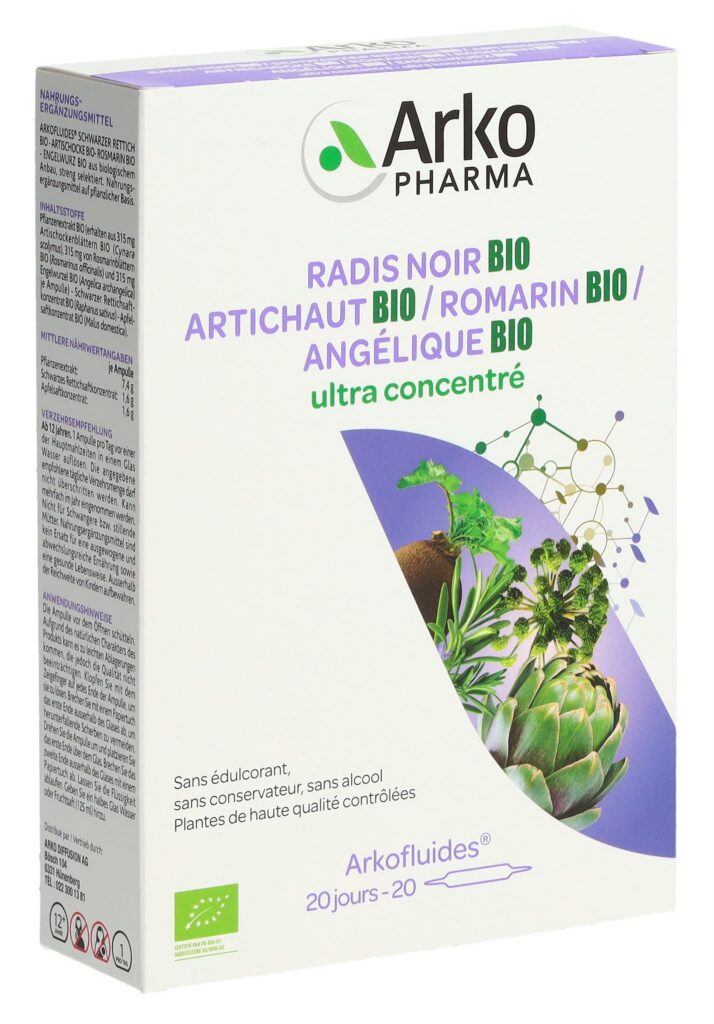 ARKOFLUIDE arti radis roma angé bio amp buv 20 pce