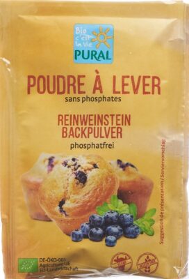 PURAL Poudre à lever sans phosphate bio 3 x 21 g