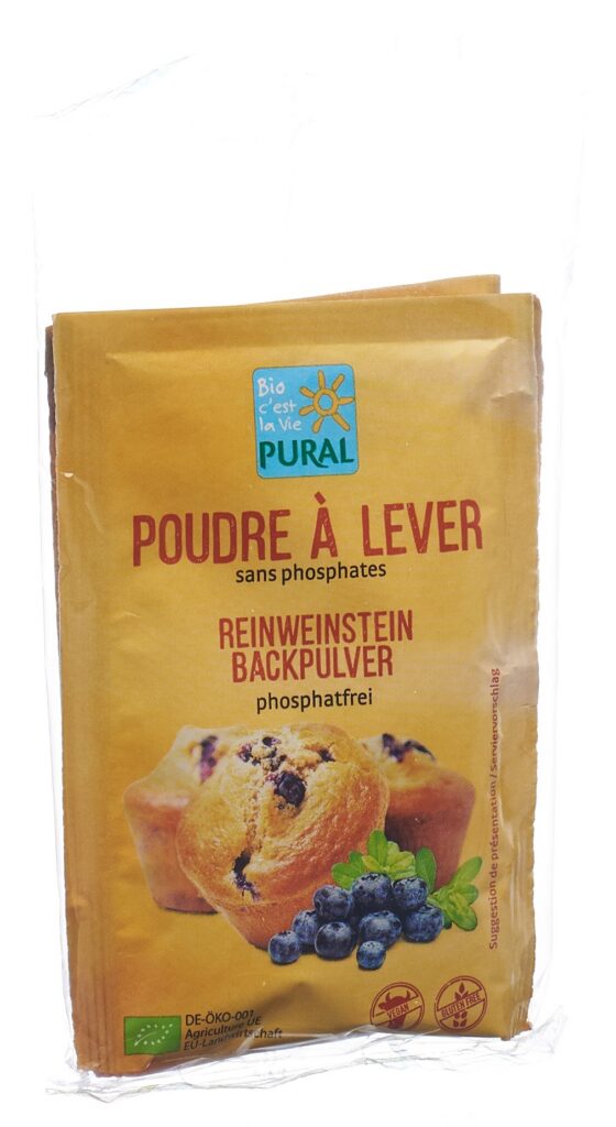 PURAL Poudre à lever sans phosphate bio 3 x 21 g