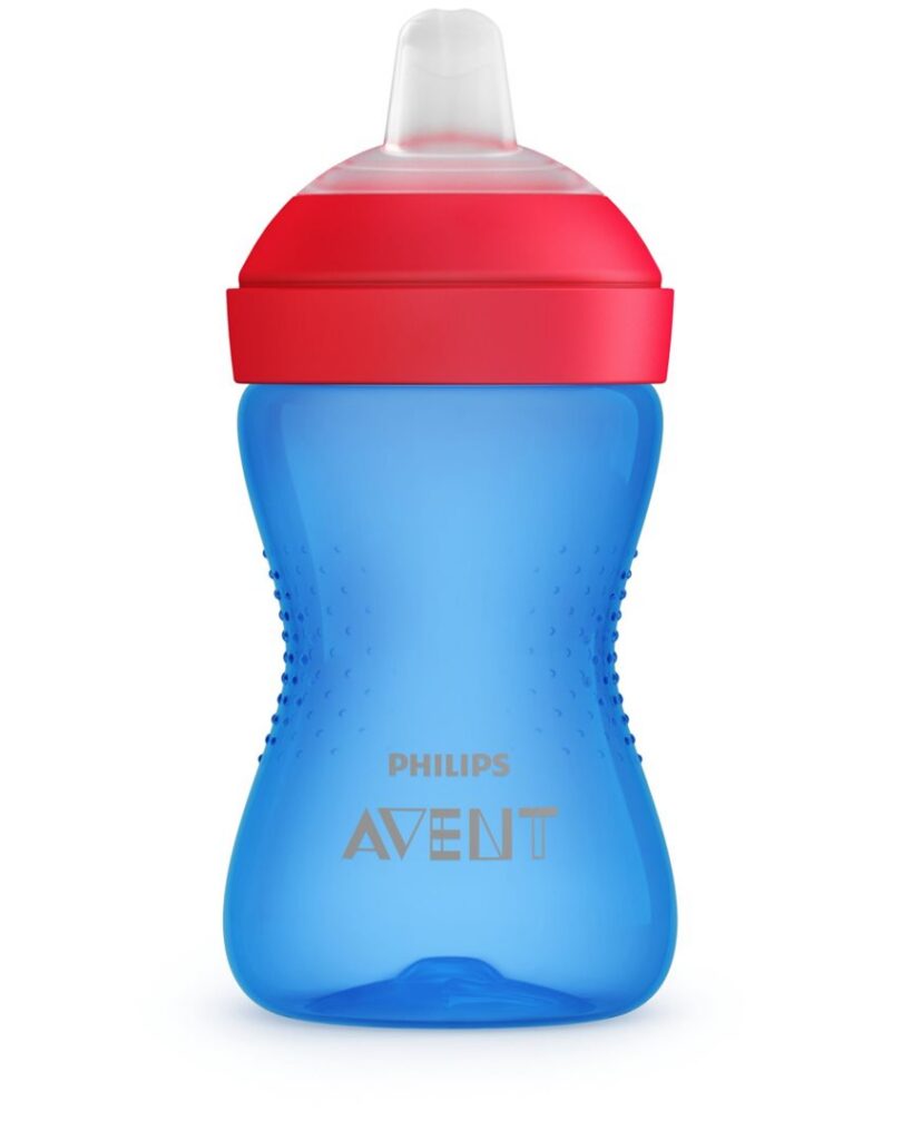AVENT tasse à bec doux bleu/rouge
