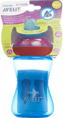 PHILIPS AVENT tasse à bec doux bleu/rouge