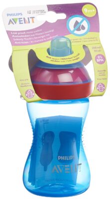 PHILIPS AVENT tasse à bec doux bleu/rouge