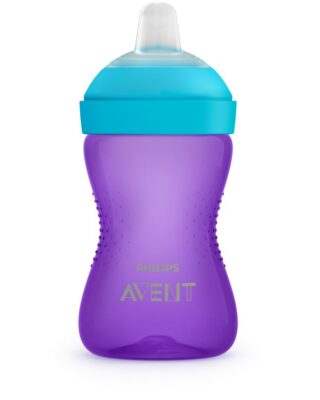 AVENT tasse à bec doux lilas/turquoise